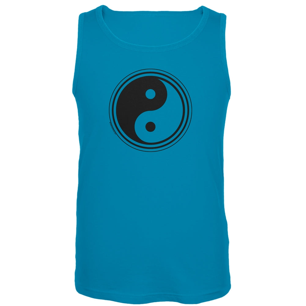 Yin Yang Blue Tank Top Men's Tank Tops Life LG Blue 