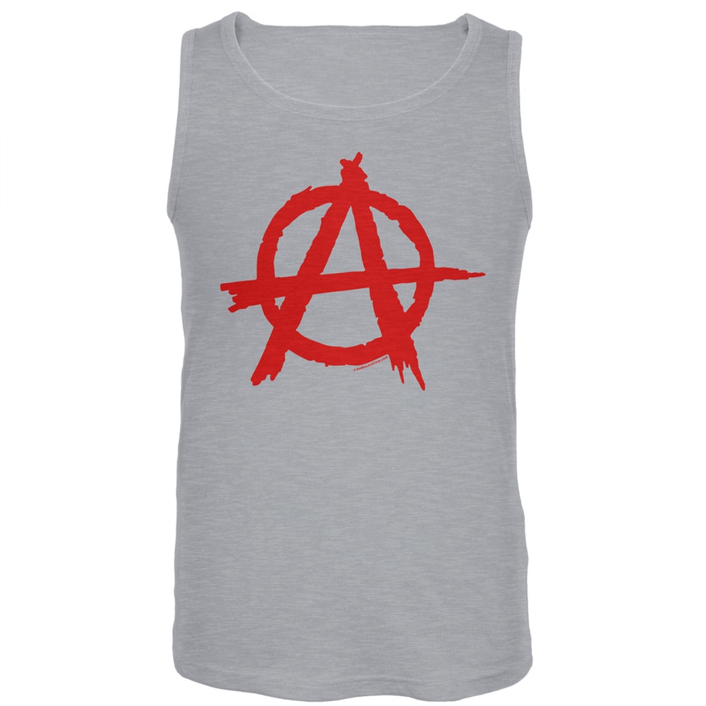 Anarchy Grey Tank Top Men's Tank Tops Old Glory LG Grey 