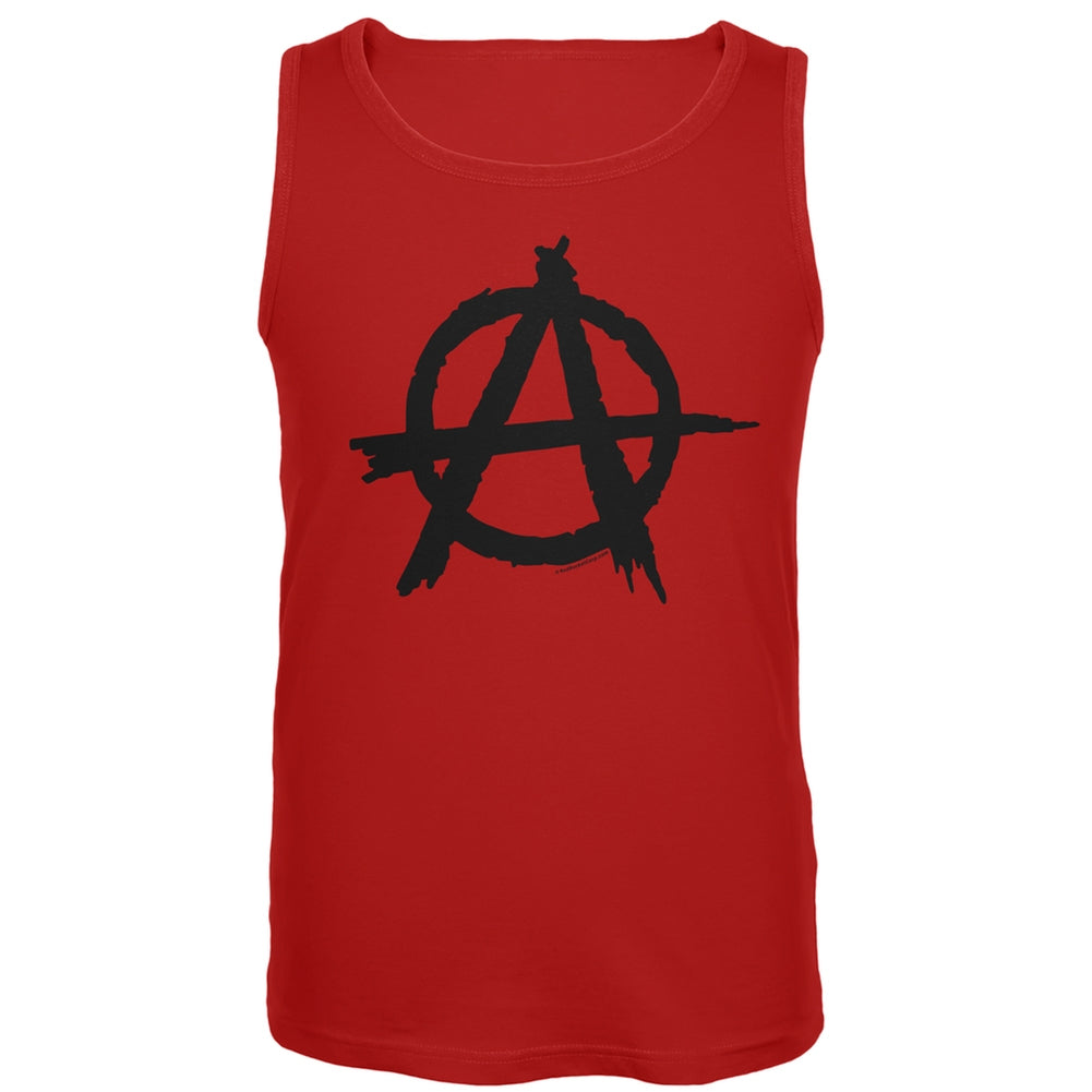 Anarchy Red Tank Top Men's Tank Tops Old Glory LG Red 