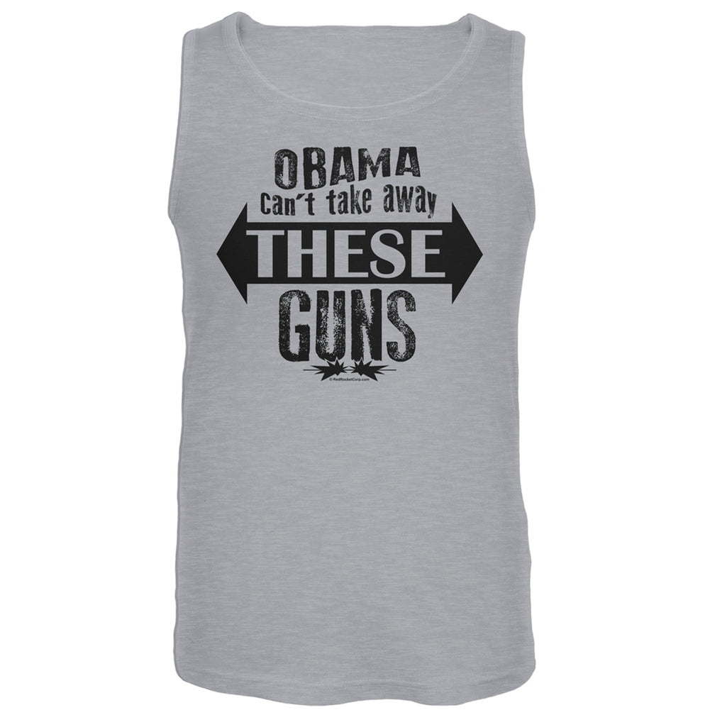 Obama Can't Take Away These Guns Grey Tank Top Men's Tank Tops Old Glory SM Grey