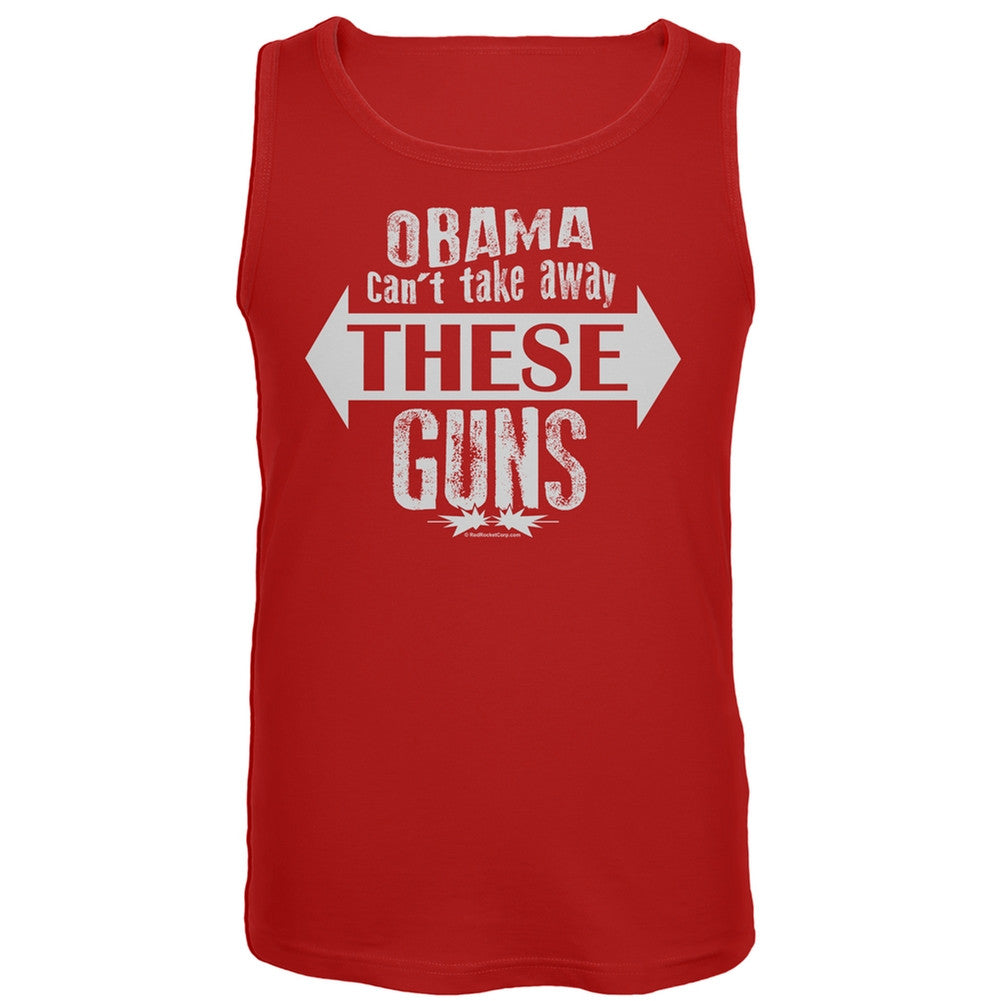 Obama Can't Take Away These Guns Red Tank Top Men's Tank Tops Old Glory SM Red 