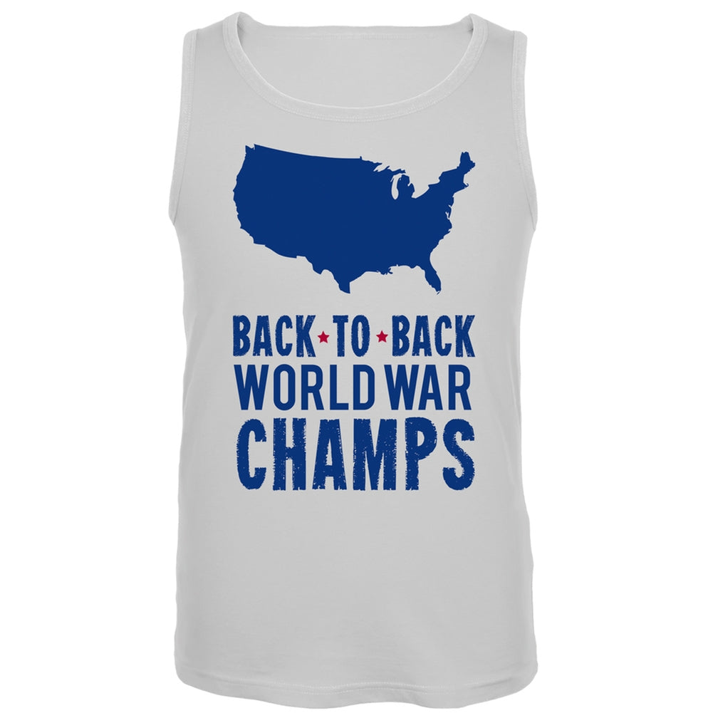 World War Champs White Tank Top Men's Tank Tops Old Glory LG White 