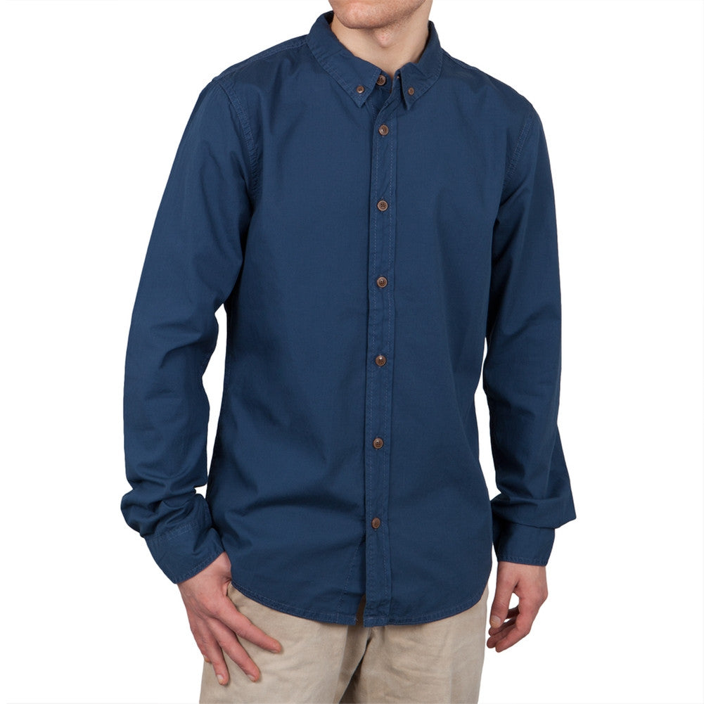 O'Neill - Pacifica Navy Long Sleeve Button-Up Shirt Men's Dress Shirts O'Neill   