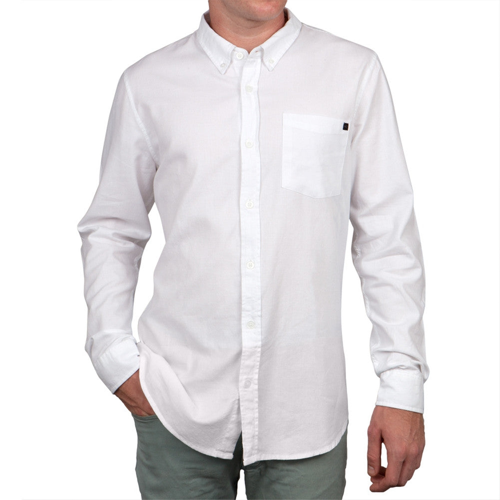 O'Neill - Kepler White Long Sleeve Button-Up Shirt Men's Dress Shirts O'Neill   