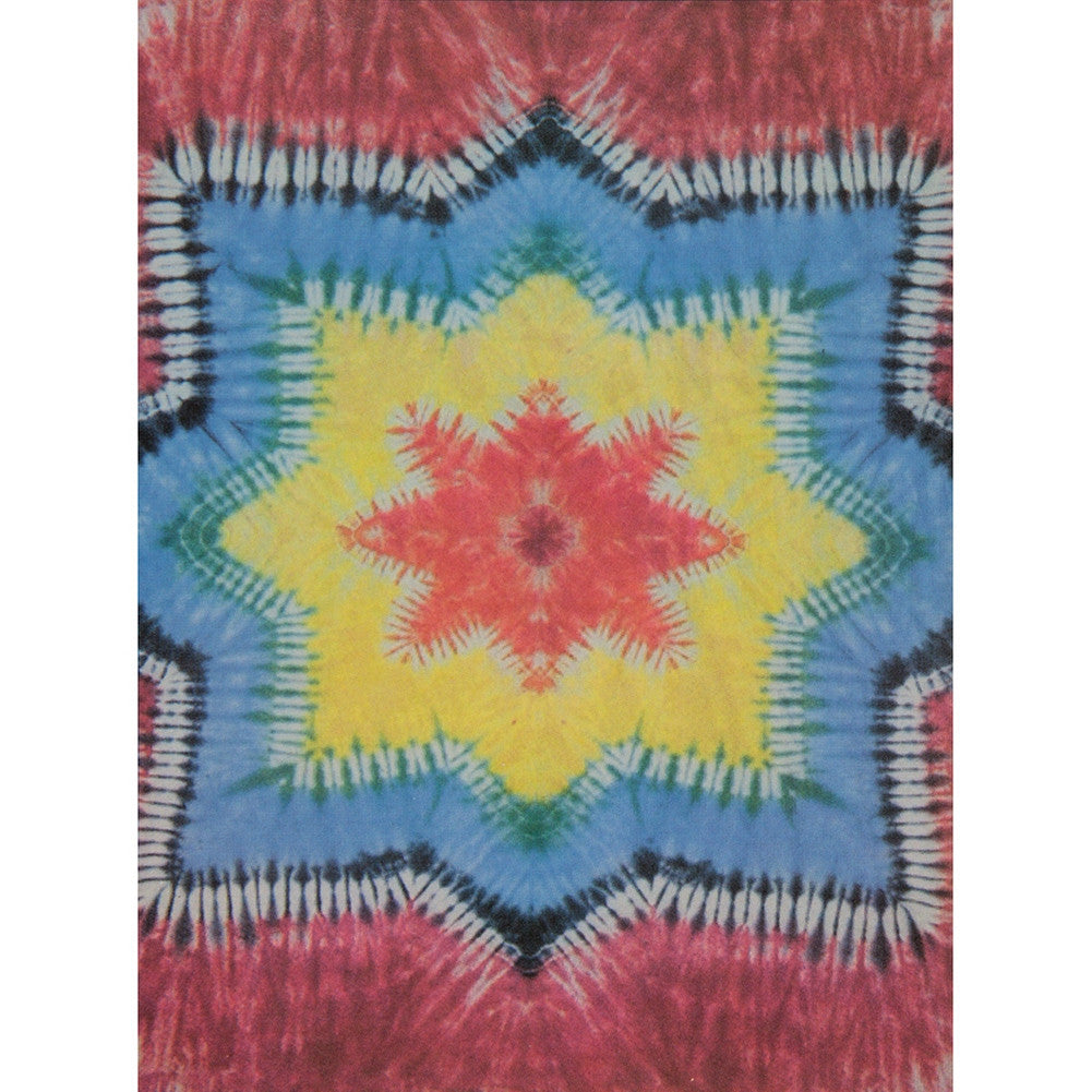 Red Starburst Tie Dye Singe Tapestry Tapestries Old Glory   