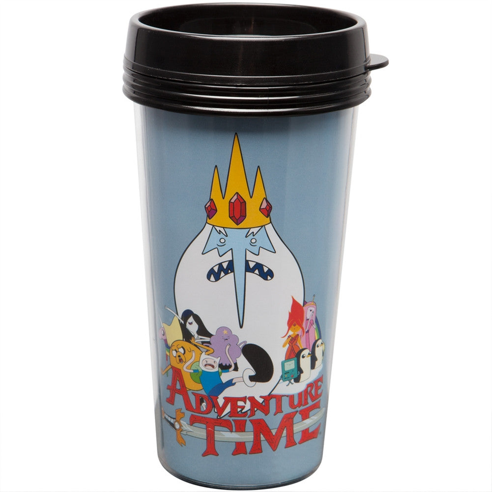 Adventure Time - Ice King & Cast Travel Mug Travel Mugs Old Glory OS Light Blue 