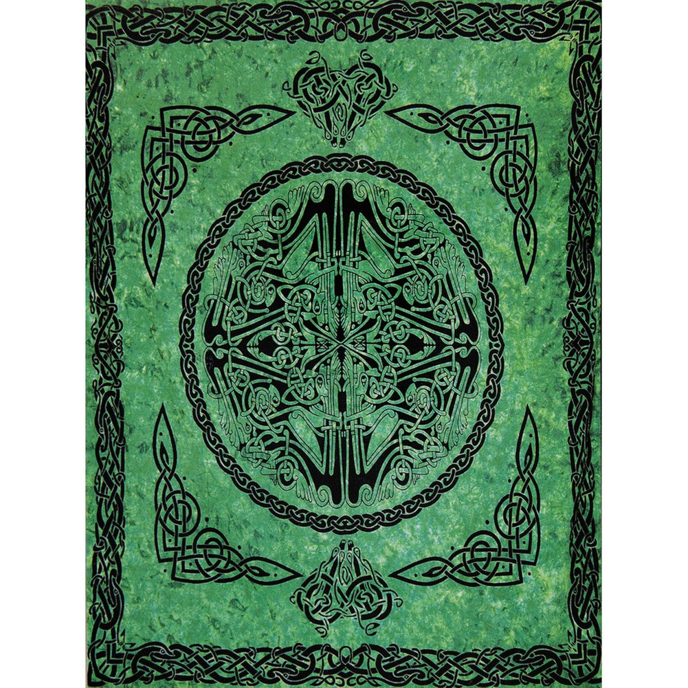 Web of Life Green Single Tapestry Tapestries Old Glory   