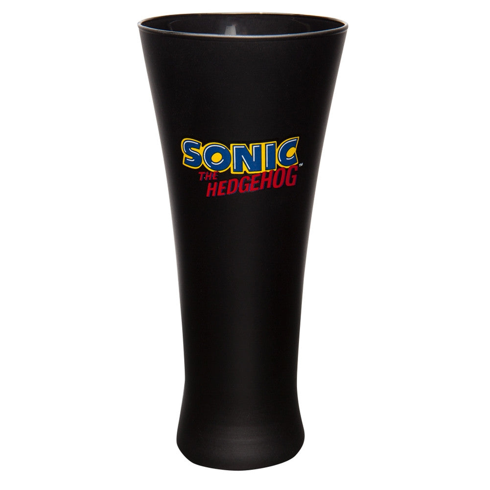 Sonic the Hedgehog - Jumping Shadow Outline Fluted Glass Novelty Cups Old Glory   