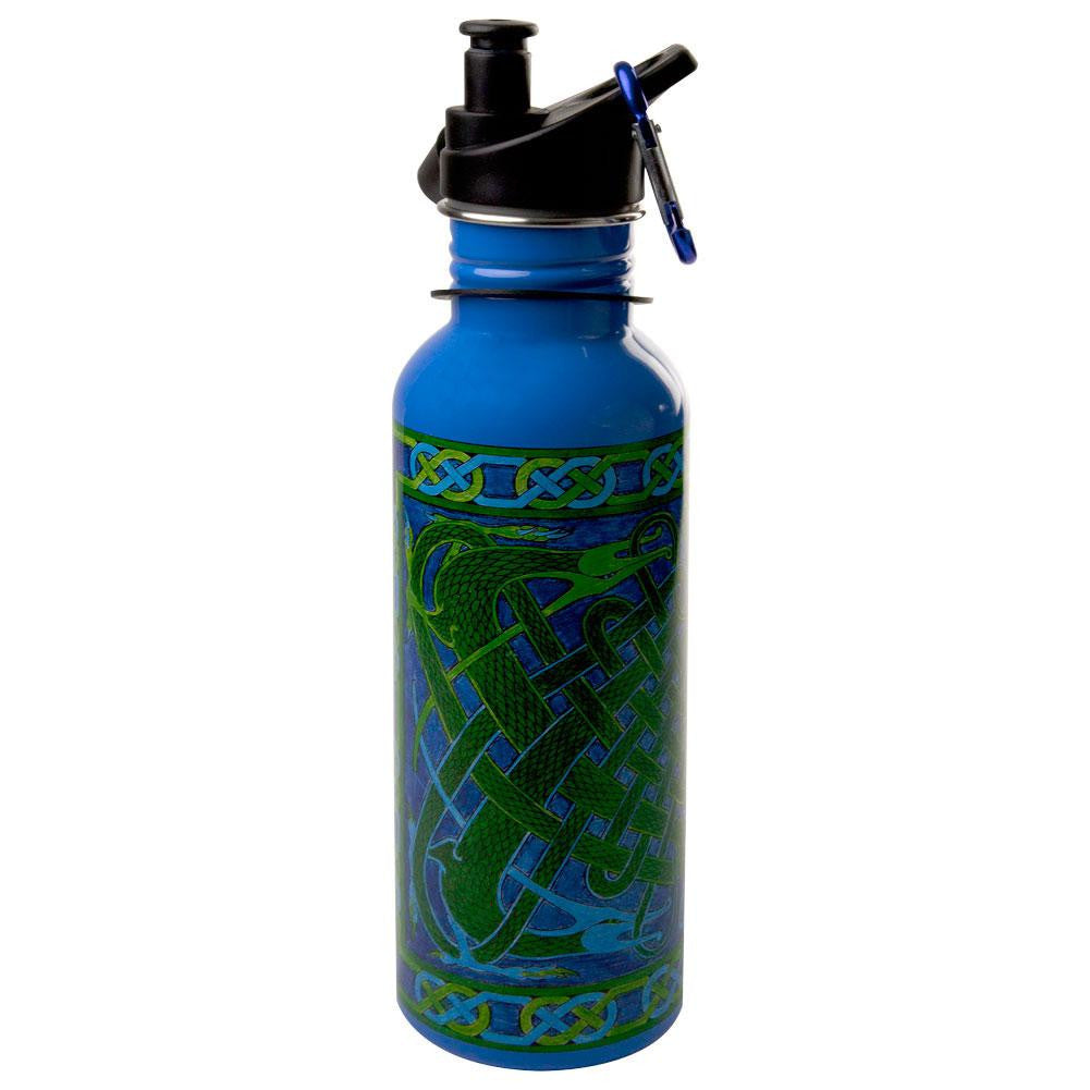 Ann Weller - Celtic Dragon Water Bottle Water Bottles Old Glory OS Blue 