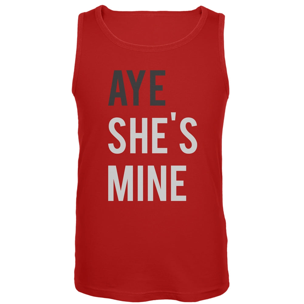 AYE She's Mine Red Tank Top Men's Tank Tops Old Glory LG Red 