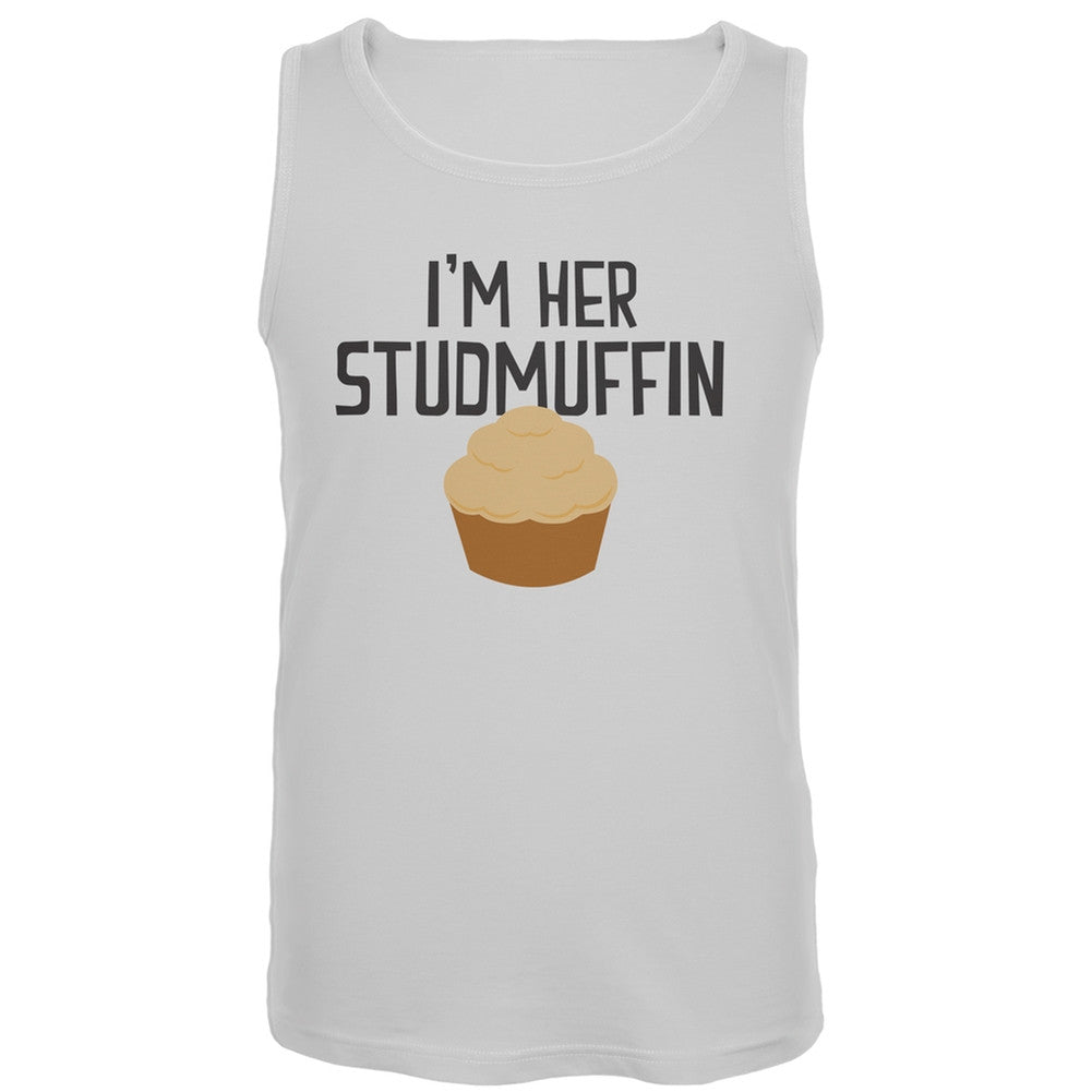 I'm Her Studmuffin White Tank Top Men's Tank Tops Old Glory LG White 