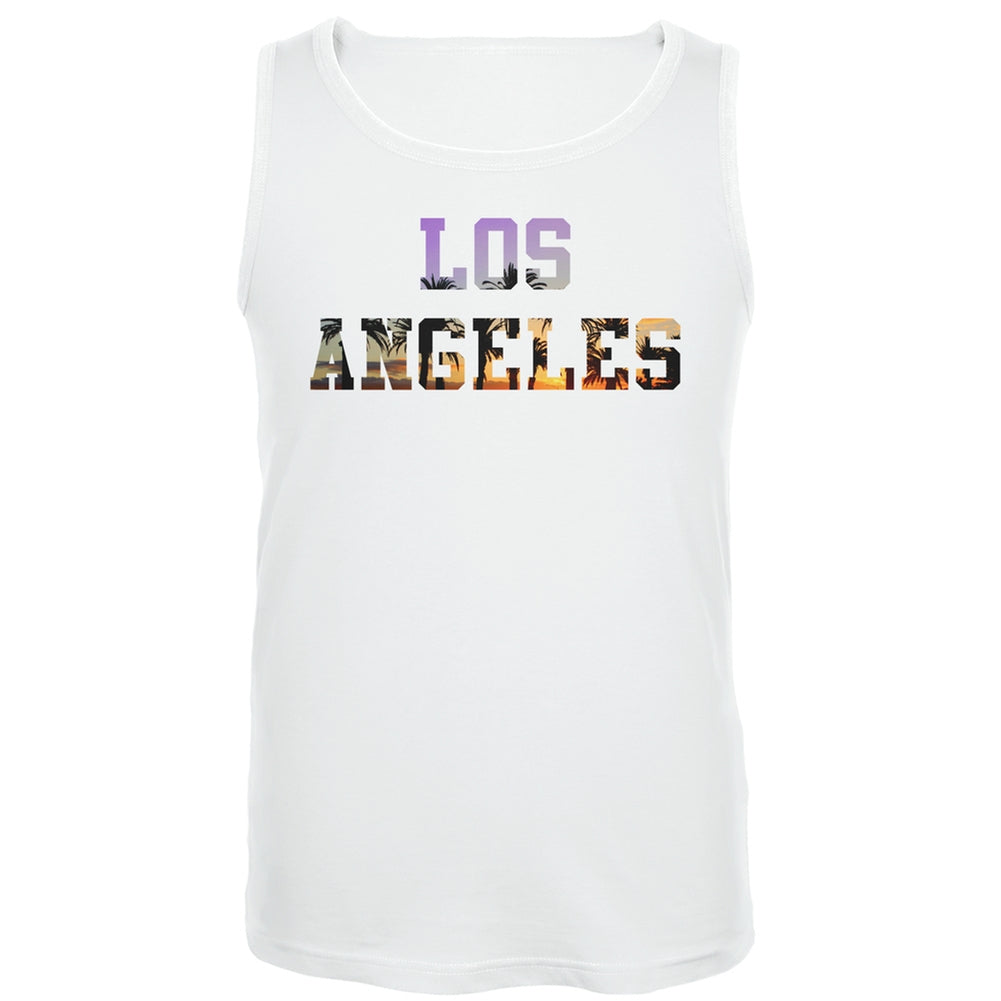 Los Angeles Tank Top Men's Tank Tops Old Glory LG White 