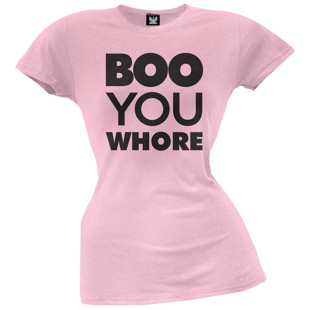 Boo, You Whore Juniors T-Shirt Juniors T-Shirts Old Glory   