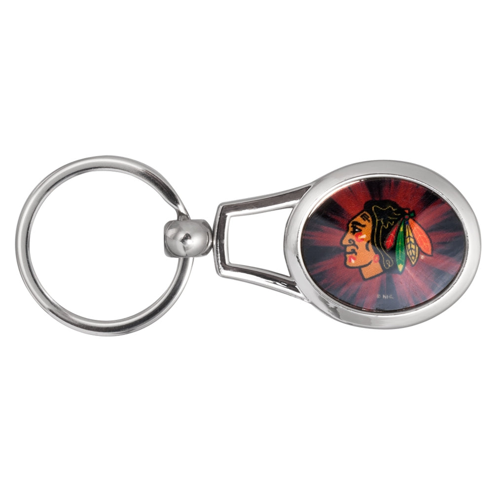 Chicago Blackhawks - Logo Oval Keychain Keychains Old Glory OS Red 