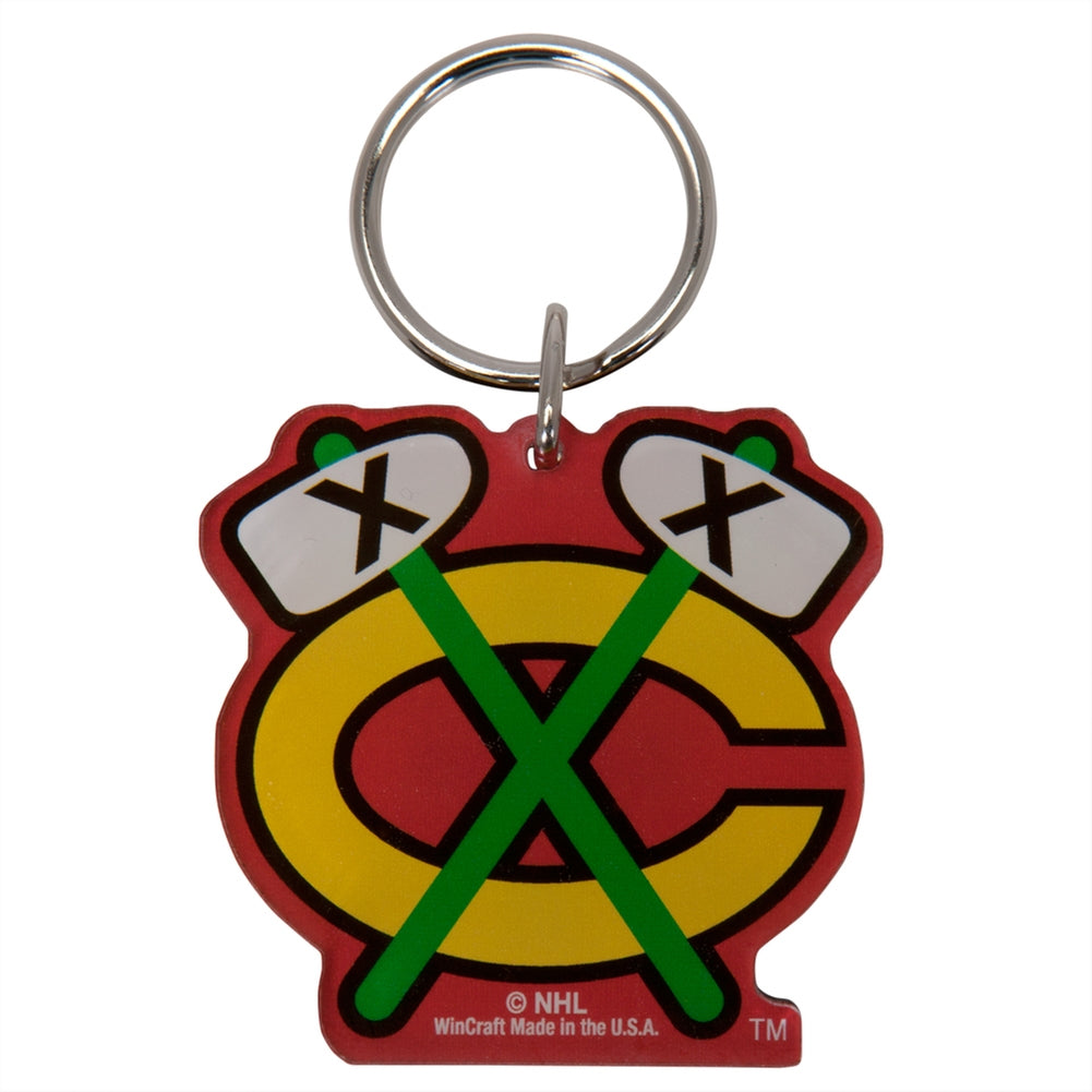 Chicago Blackhawks - Tomahawk Logo Acrylic Keychain Keychains Old Glory OS Multicoloured 