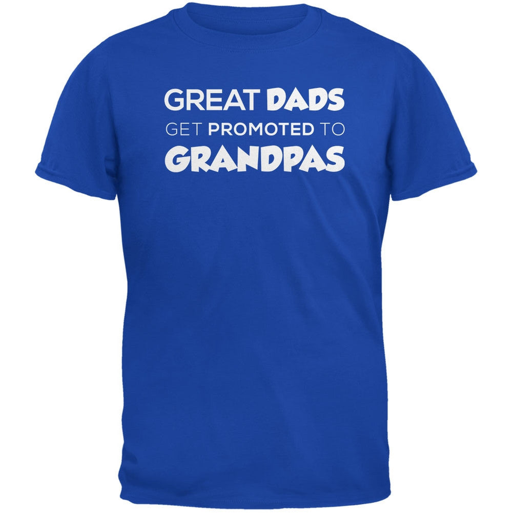 Father's Day - Great Dads Get Promoted Black Adult T-Shirt Men's T-Shirts Old Glory   