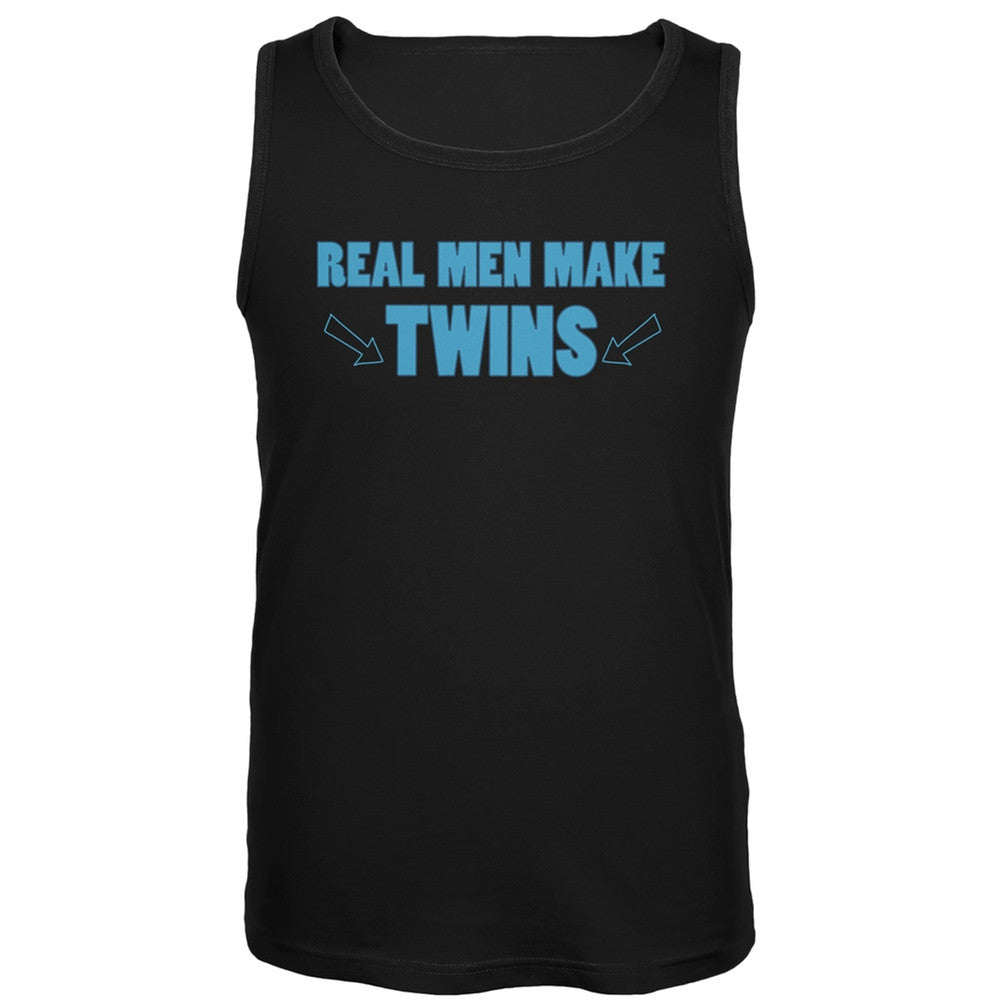 Father's Day - Real Men Make Twins Tank Top Men's Tank Tops Old Glory LG Black 