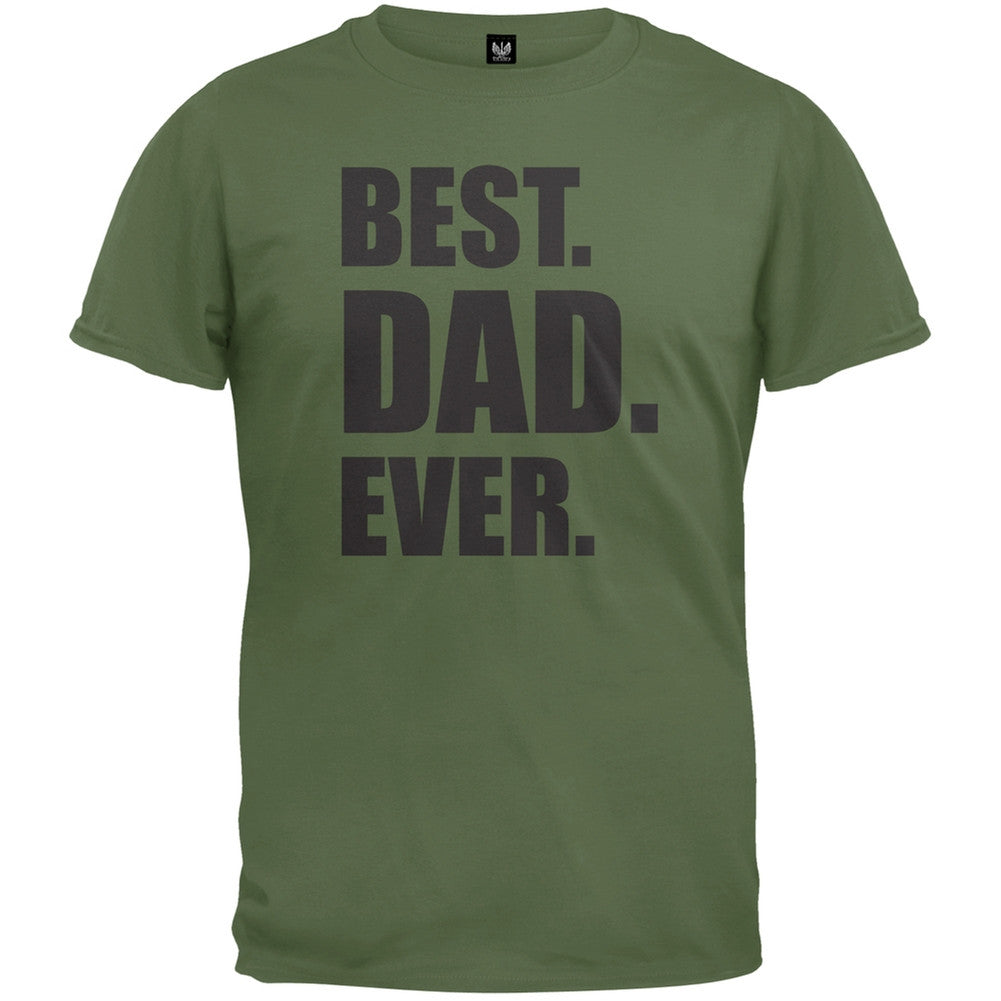 Father's Day Best Dad Ever Black Adult T-Shirt Men's T-Shirts Old Glory   