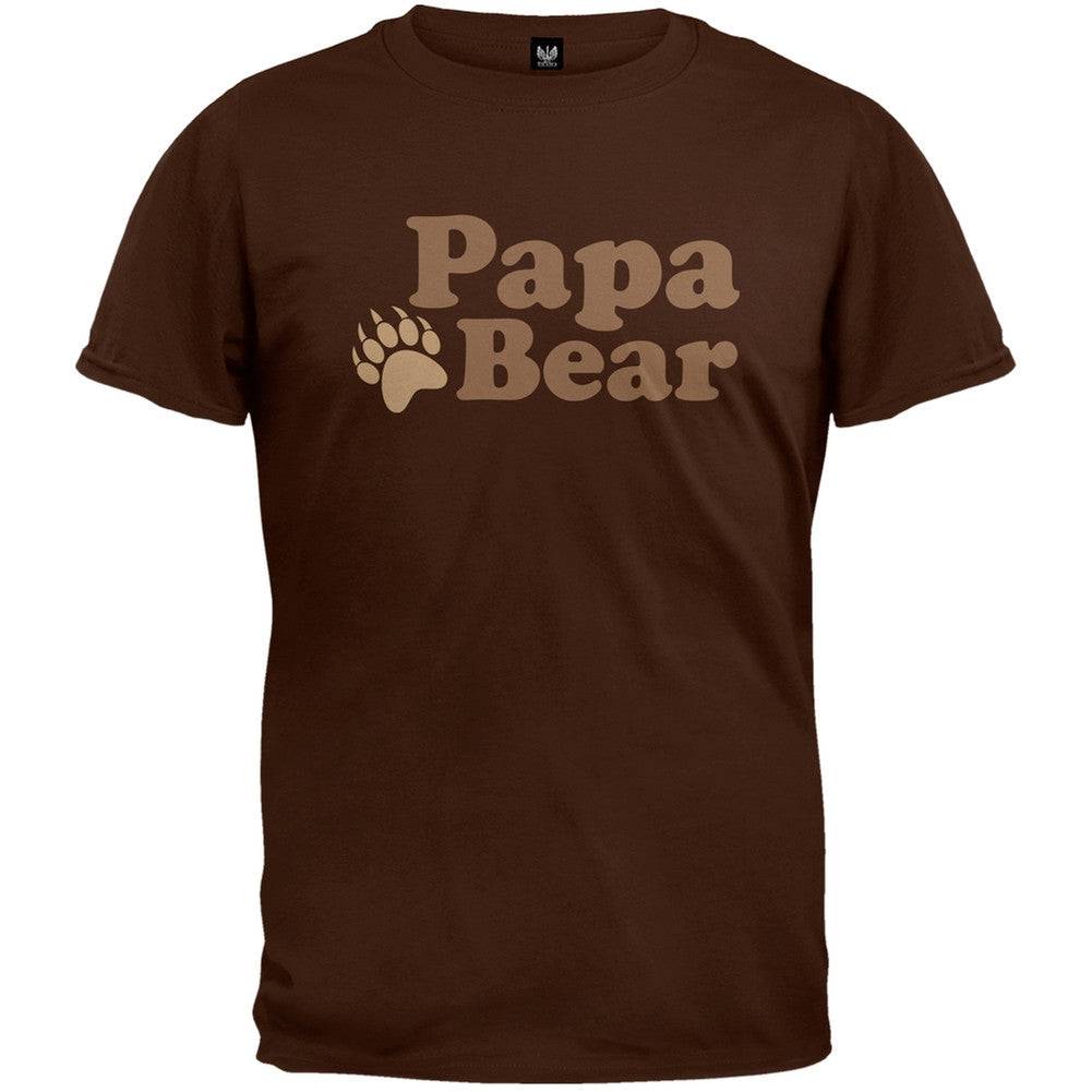 Father's Day - Papa Bear Brown T-Shirt Men's T-Shirts Old Glory   