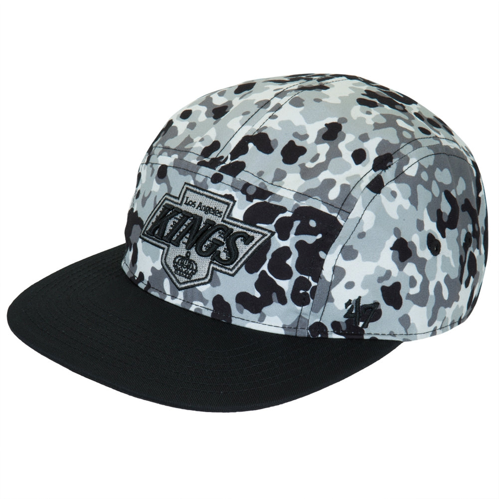 Los Angeles Kings - Logo Camo Alcove Runner Cap Fitted Baseball Caps Old Glory OS Black 