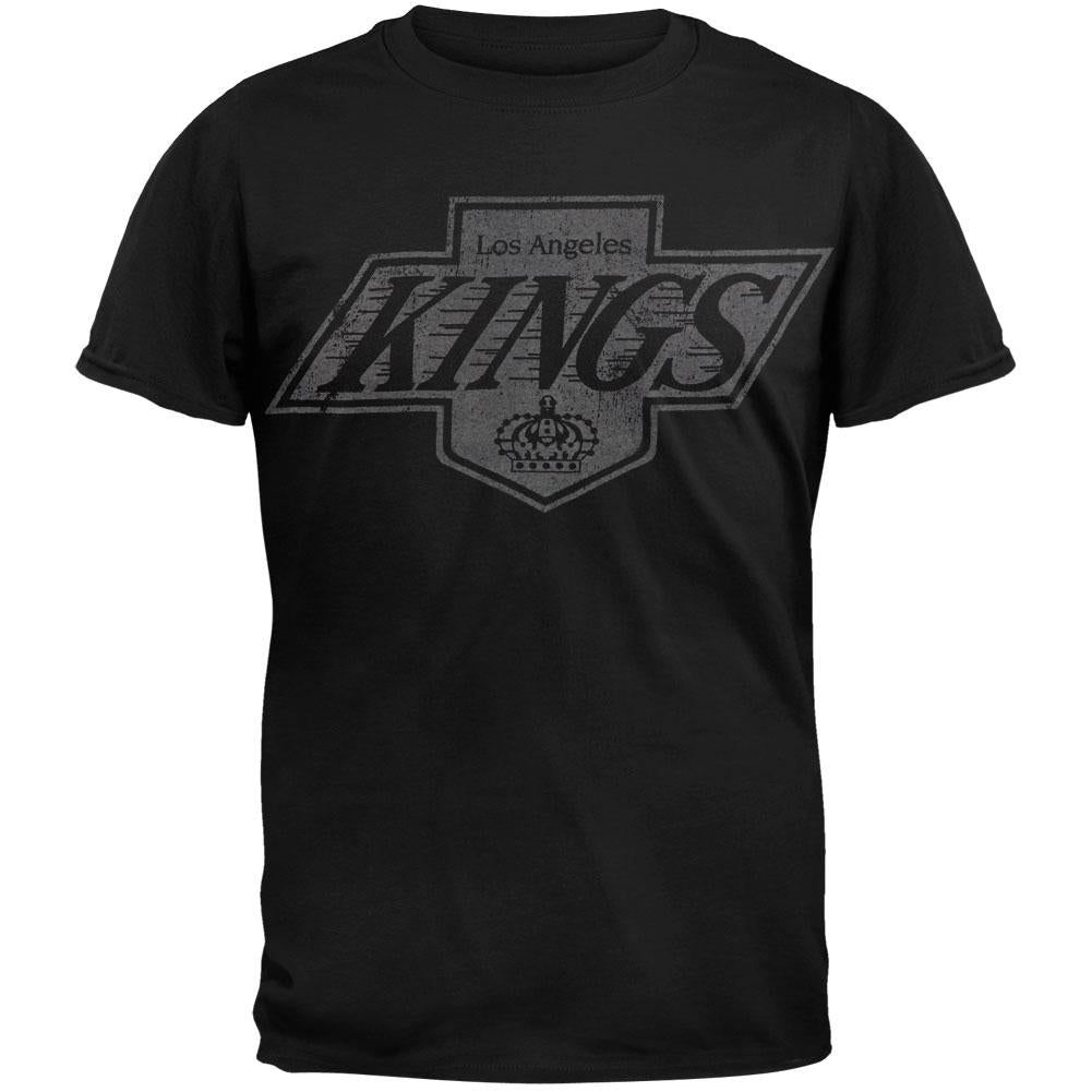 Los Angeles Kings - Logo Brass Tacks Soft T-Shirt Men's T-Shirts NHL Playoffs   