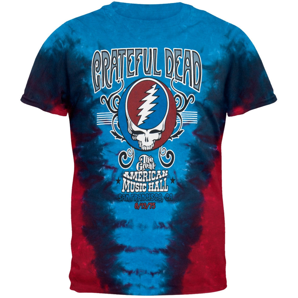 Grateful Dead - American Music Hall Tie Dye T-Shirt Men's T-Shirts Grateful Dead SM Blue 