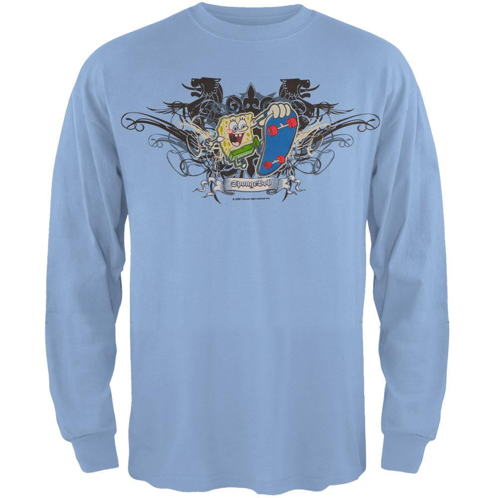 Spongebob Squarepants - Tribal Skate Youth Long Sleeve T-Shirt Youth Long Sleeves Spongebob Squarepants XS Blue