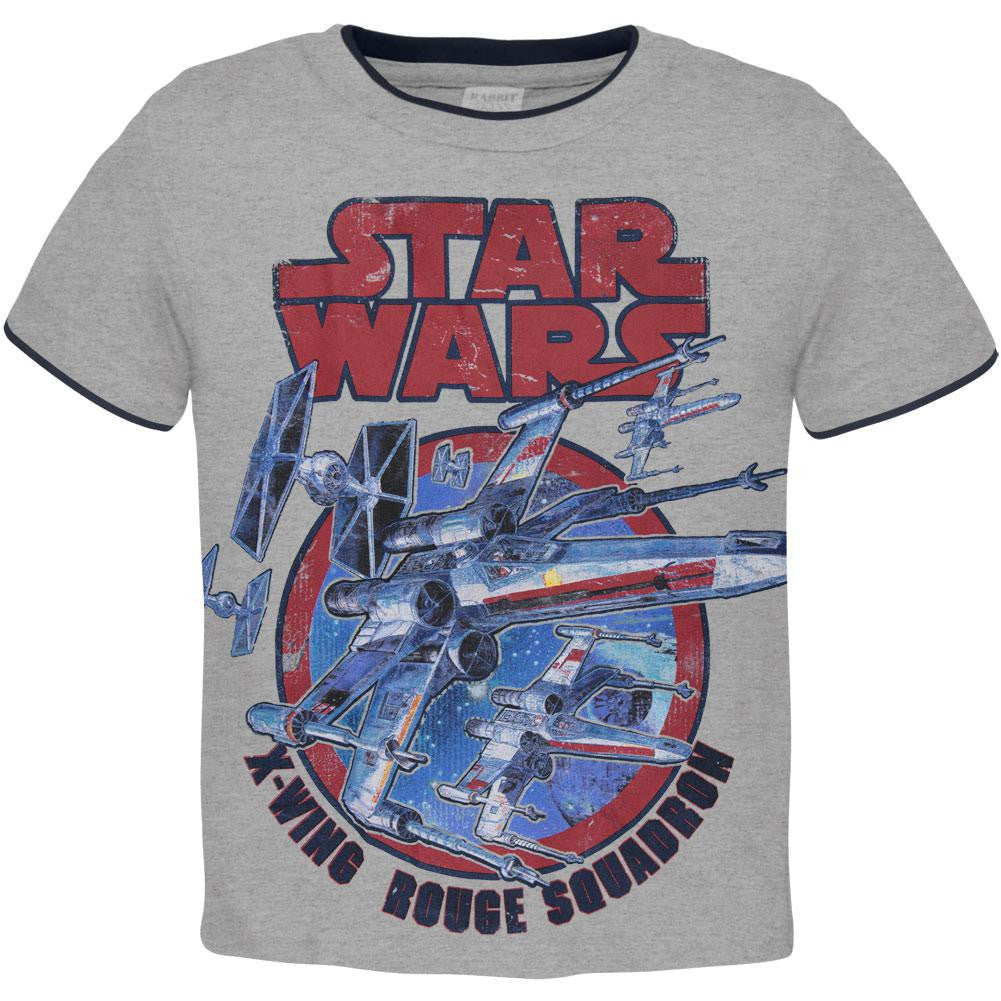 Star Wars - X-Wing Rouge Squadron Juvy T-Shirt Juvenile T-Shirts Star Wars J4 Grey 