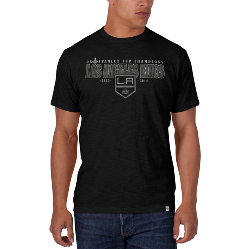 Los Angeles Kings - 2-Time Stanley Cup Champions Scrum T-Shirt Men's T-Shirts Los Angeles Kings MD Black 