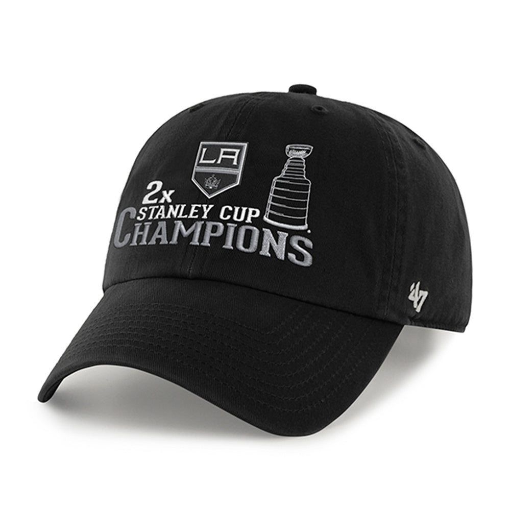 Los Angeles Kings - 2-Time Stanley Cup Champions Clean-Up Adjustable Cap Adjustable Baseball Caps Old Glory OS Black 