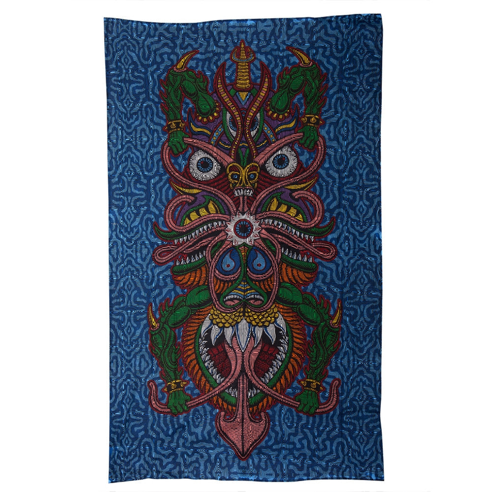 3-D Dragon Warrior Psychedelic Tapestry Tapestries Old Glory   