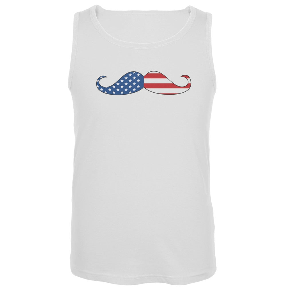 American Mustache Men's Tank Top Men's Tank Tops Old Glory 2XL White 