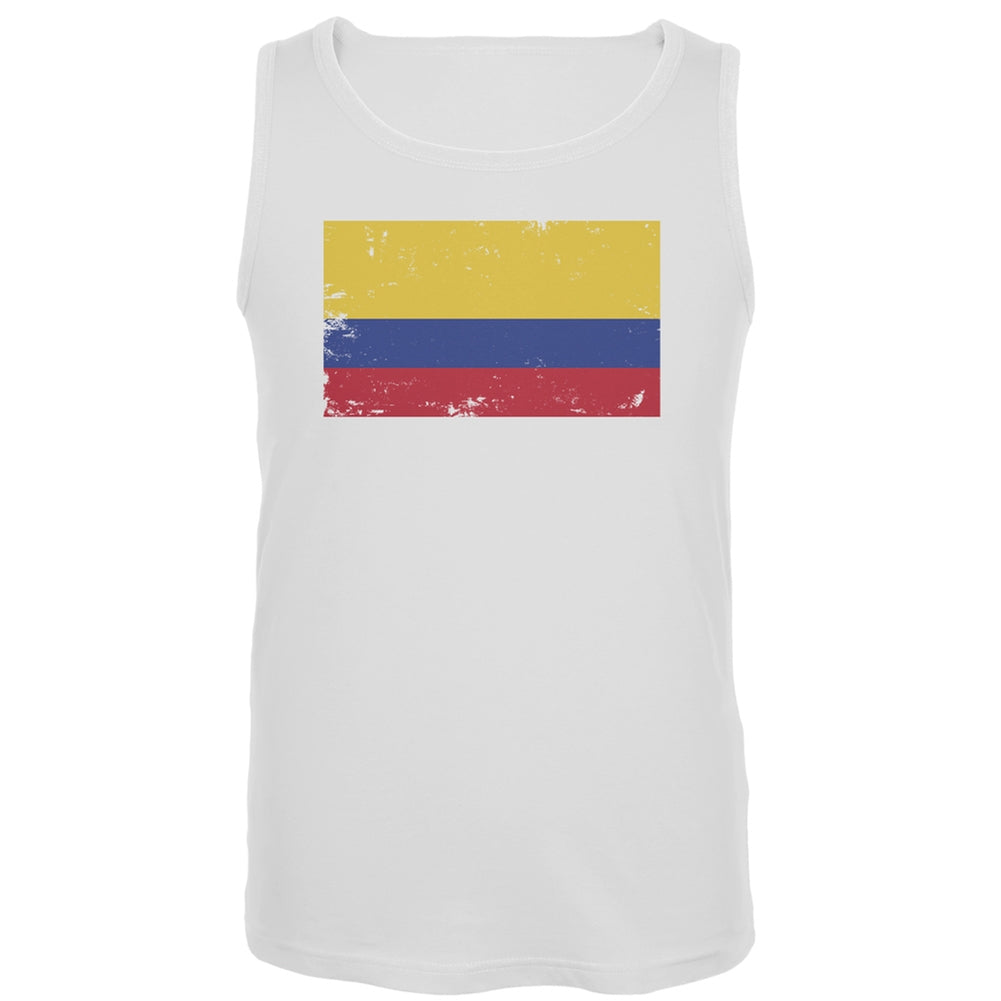 World Cup Colombia Distressed Tank Top Men's Tank Tops FIFA 2XL White 