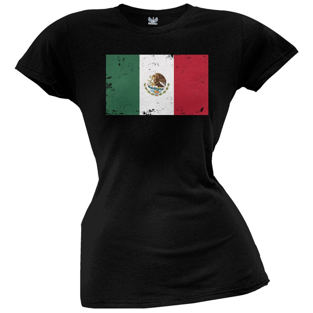 World Cup Mexico Distressed Flag Juniors T-Shirt Juniors T-Shirts FIFA   