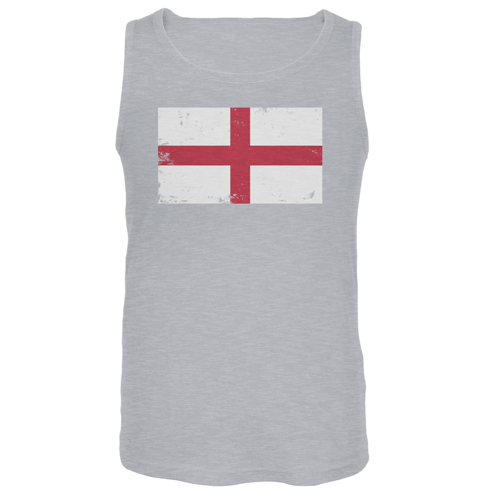 World Cup England Distressed Flag Tank Top Men's Tank Tops FIFA LG Grey 