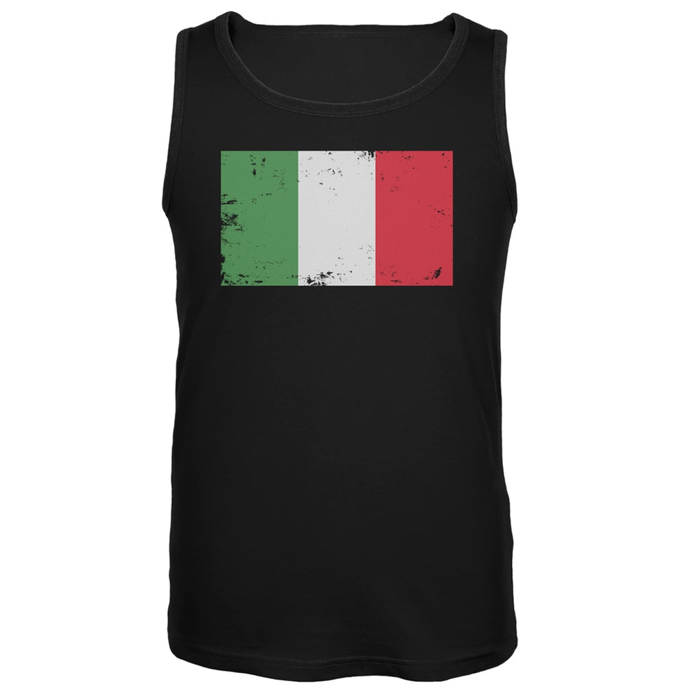 World Cup Italy Distressed Flag Tank Top Men's Tank Tops FIFA 2XL Black 