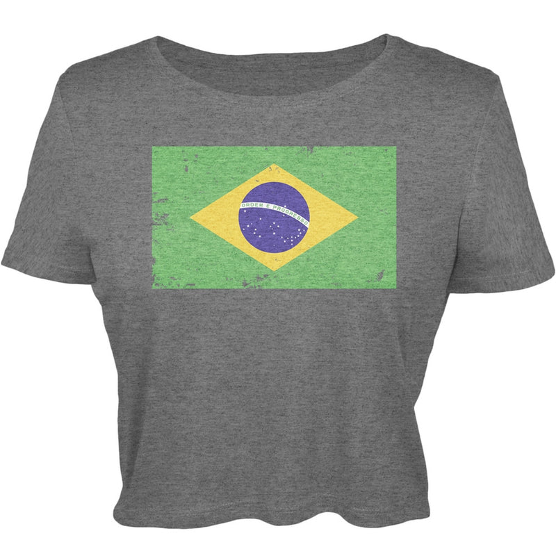 World Cup Brazil Distressed Flag Juniors T-Shirt Juniors T-Shirts FIFA   