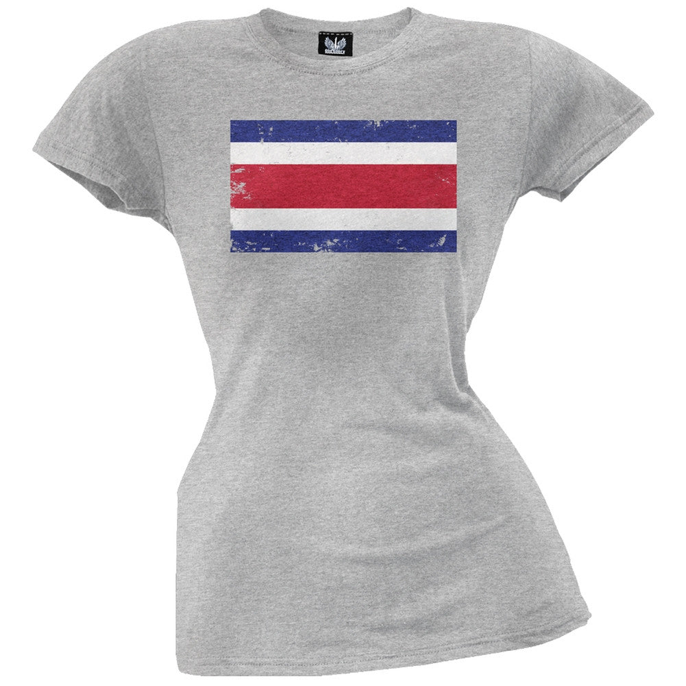 World Cup Costa Rica Distressed Flag Juniors T-Shirt Juniors T-Shirts FIFA   