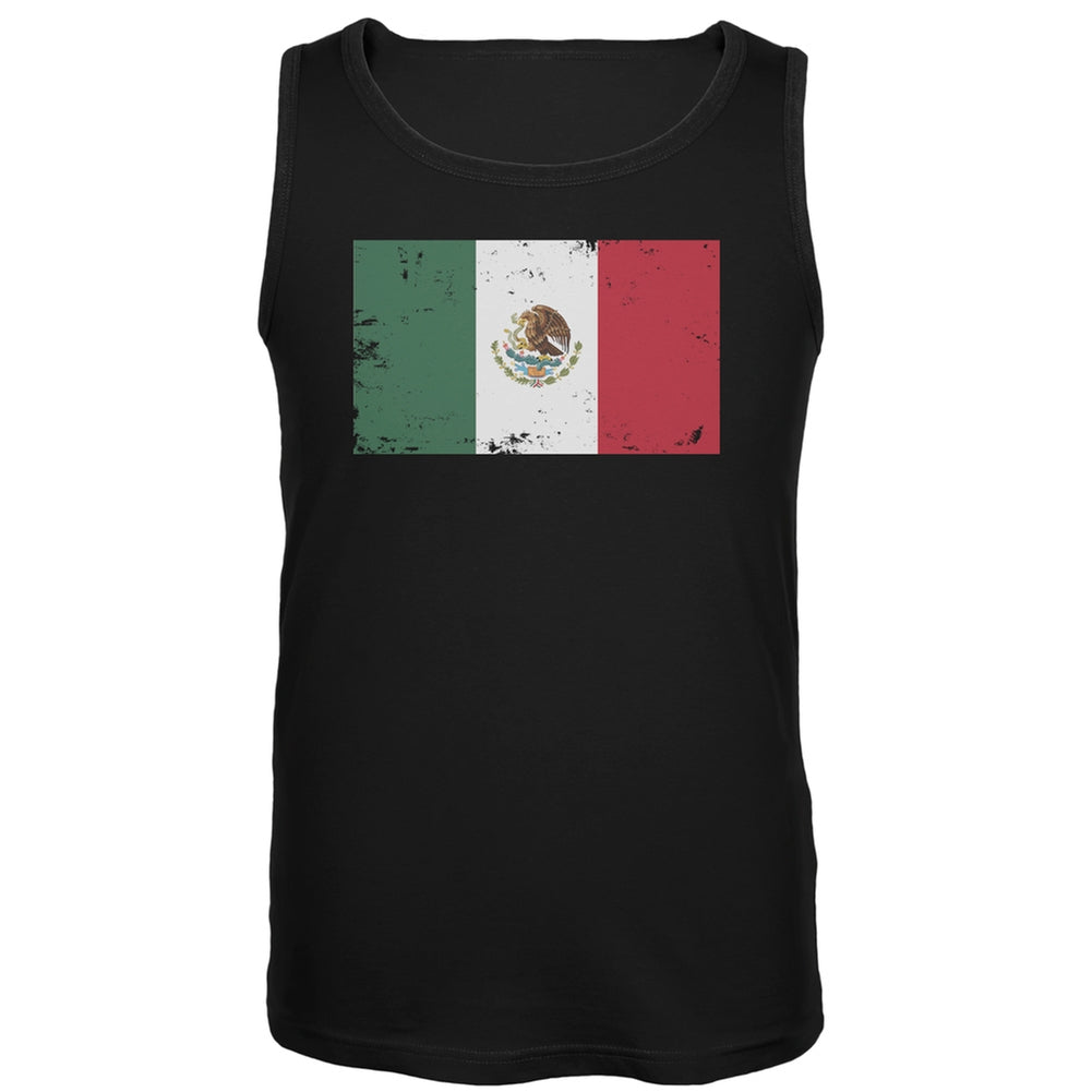 World Cup Mexico Distressed Flag Tank Top Men's Tank Tops FIFA 2XL Black 