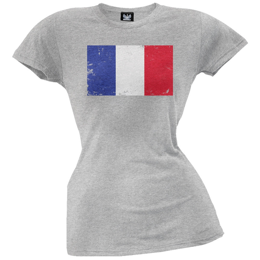 World Cup France Distressed Flag Juniors T-Shirt Juniors T-Shirts FIFA   