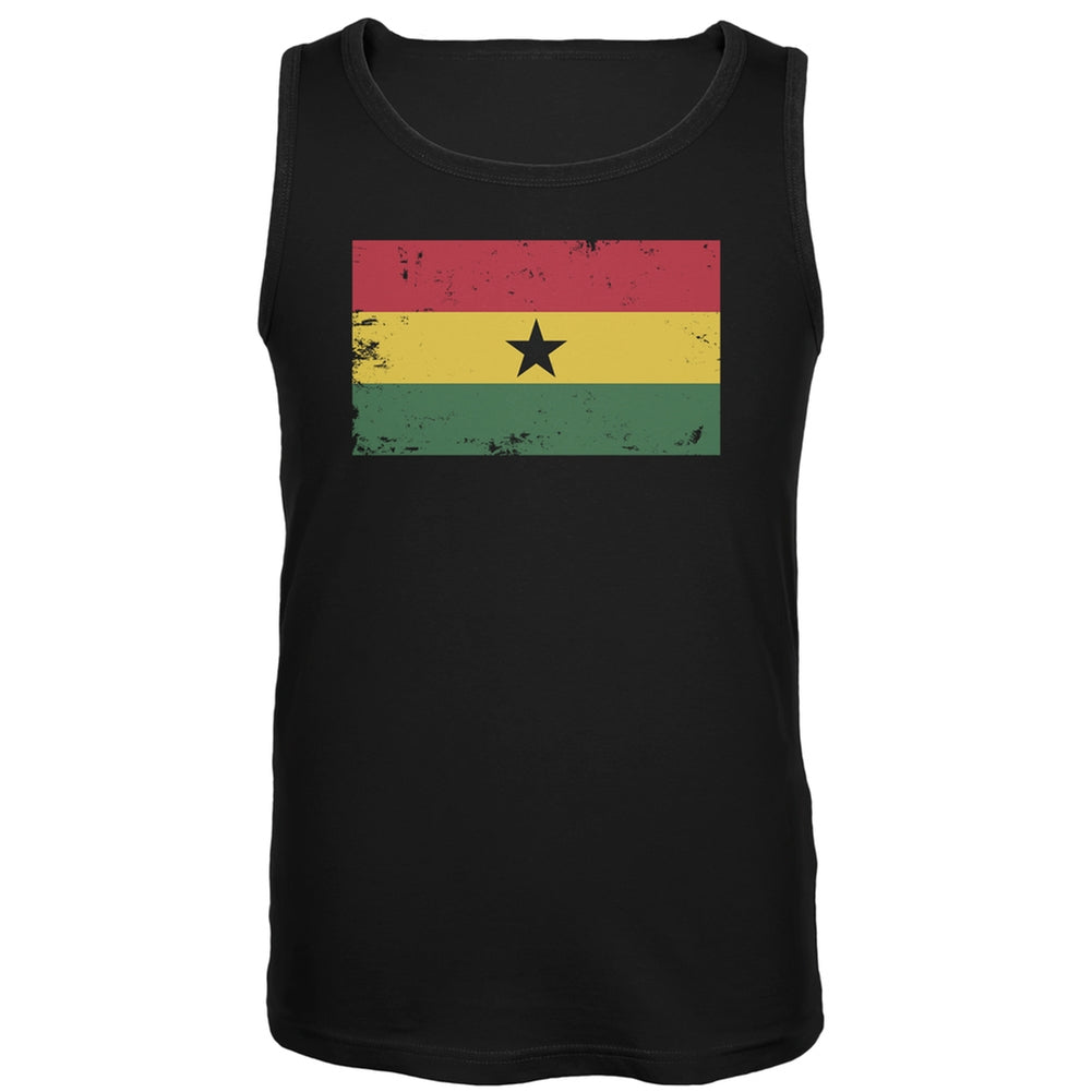 World Cup Ghana Distressed Flag Tank Top Men's Tank Tops FIFA 2XL Black 