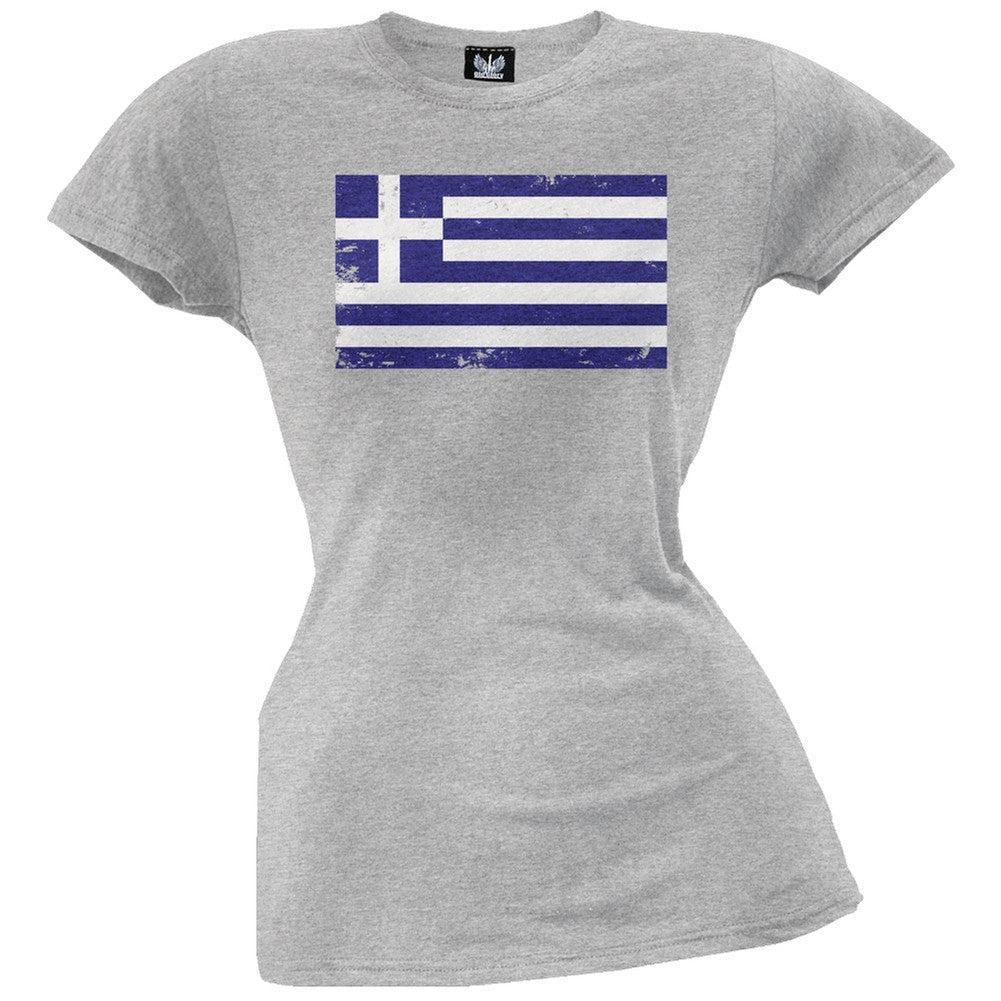 World Cup Greece Distressed Flag Juniors T-Shirt Juniors T-Shirts FIFA   