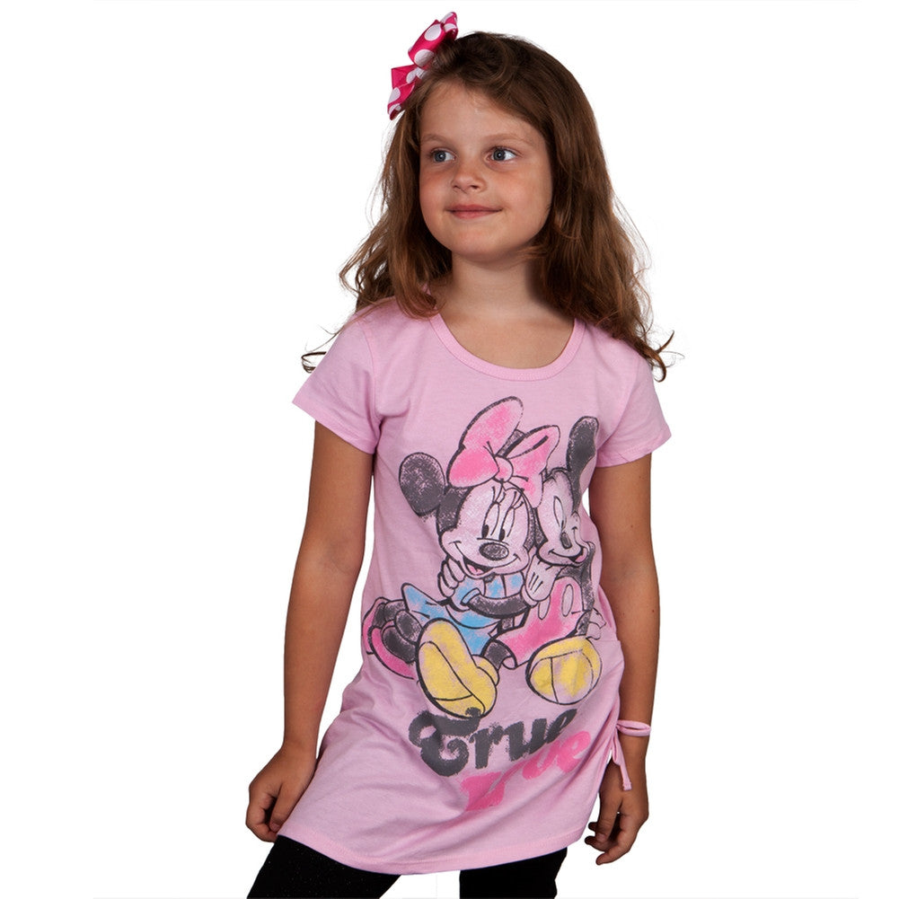 Minnie Mouse - True Love Girls Youth T-Shirt Youth T-Shirts Minnie Mouse 12-Oct Light Pink 