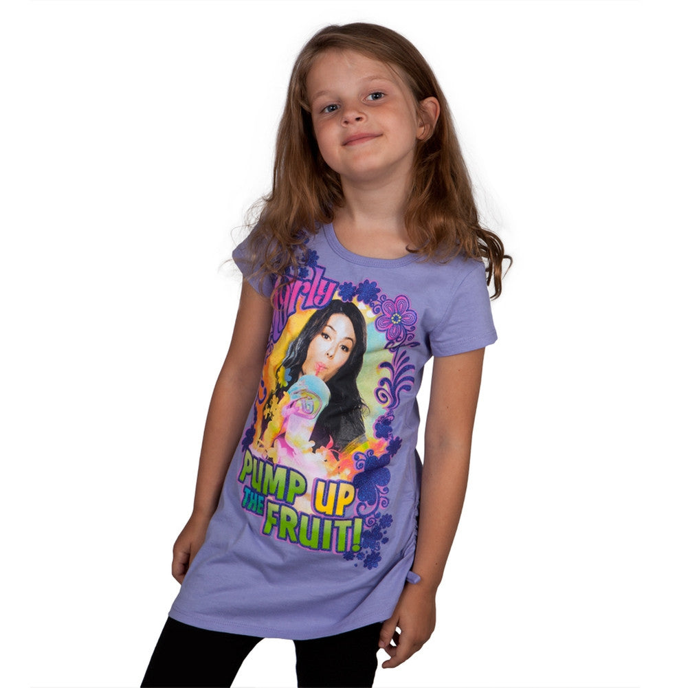 iCarly - Pump Up The Fruit Girls Youth T-Shirt Youth T-Shirts iCarly Kids 7/8 Purple 