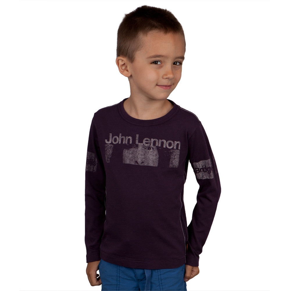 John Lennon - Vintage Portrait Youth Premium Long Sleeve T-Shirt Youth Long Sleeves John Lennon   