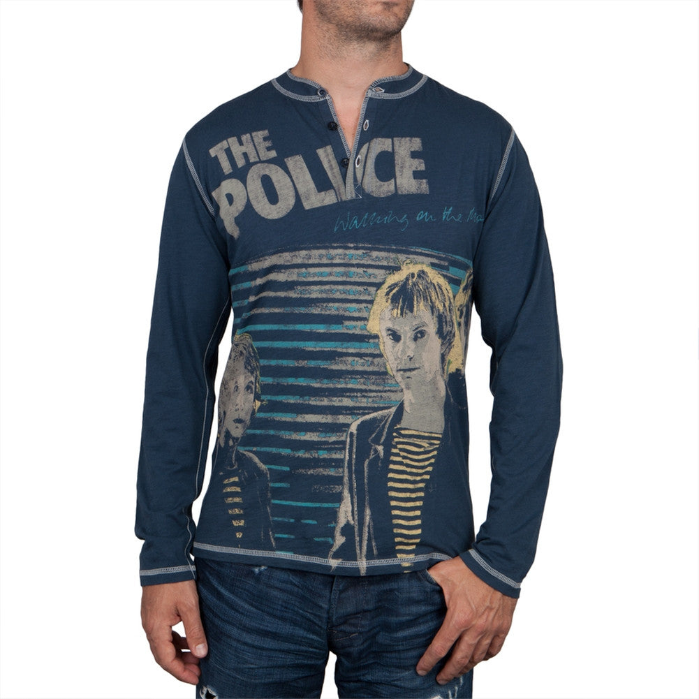 The Police - Walking on the Moon Premium Henley Men's Henleys The Police   