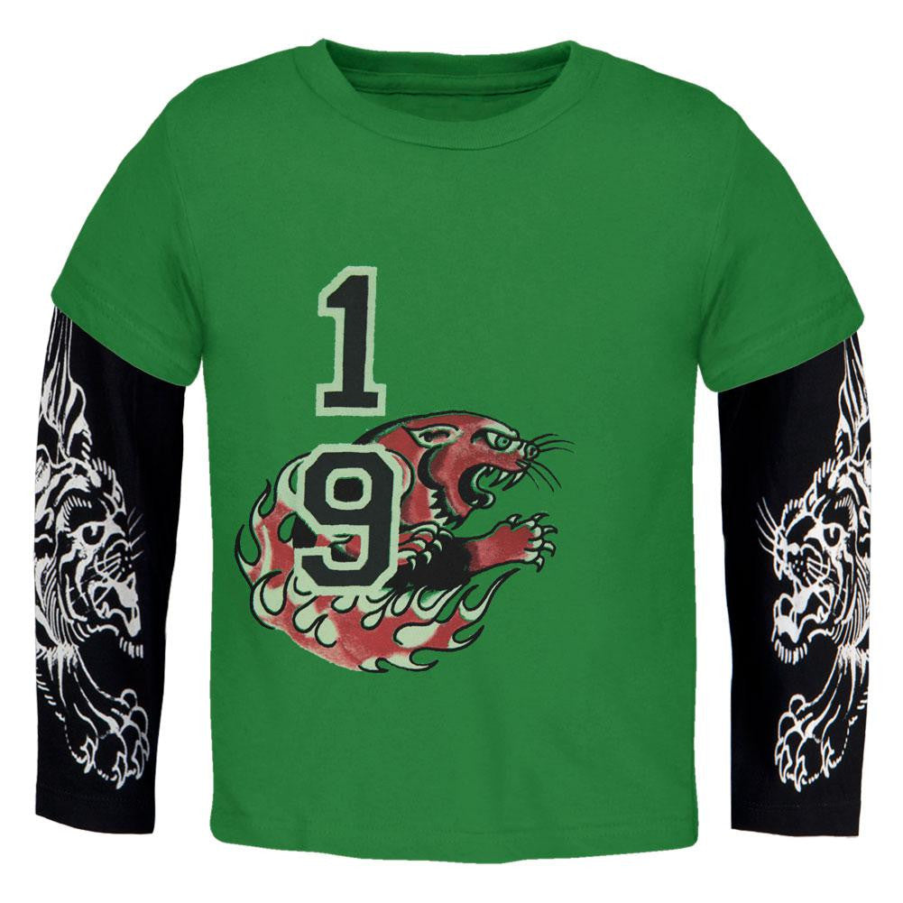 Ed Hardy - 19 Tattoo Tiger Youth 2fer Youth Long Sleeves Ed Hardy LG Green 