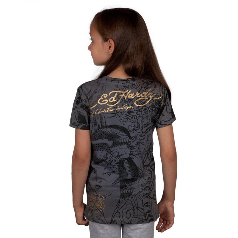 Ed Hardy - True Love Ankh Girls Juvy T-Shirt Juvenile T-Shirts Ed Hardy   