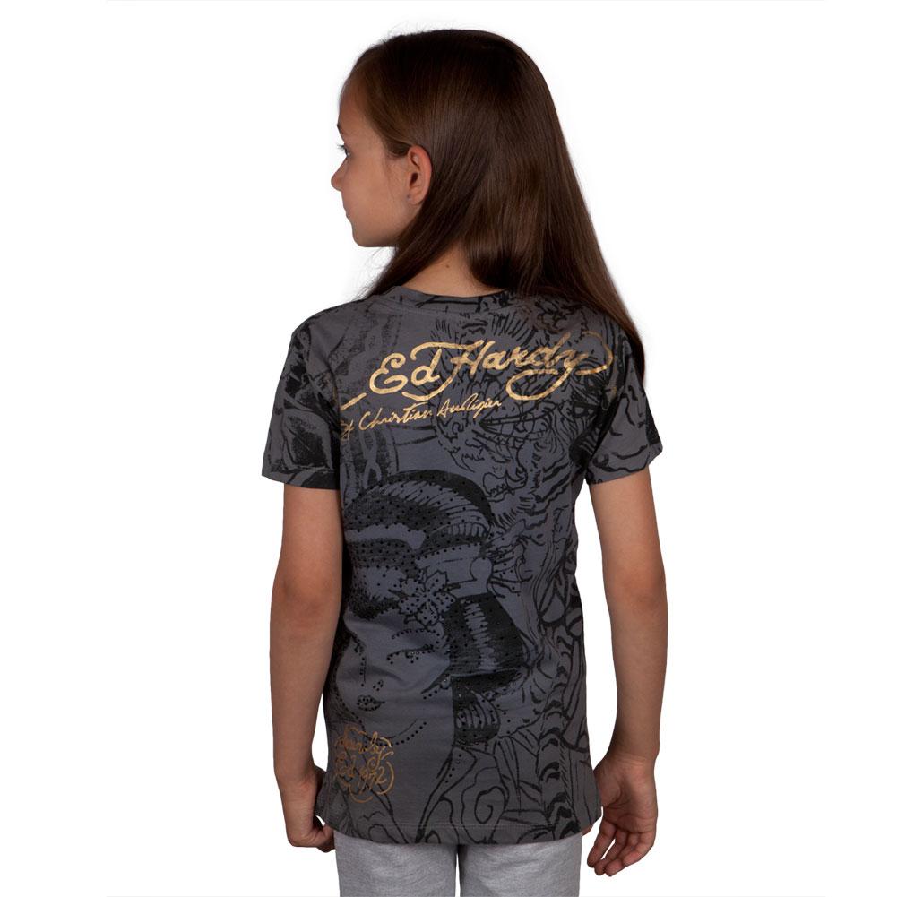 Ed Hardy - True Love Ankh Girls Youth T-Shirt Youth T-Shirts Ed Hardy   