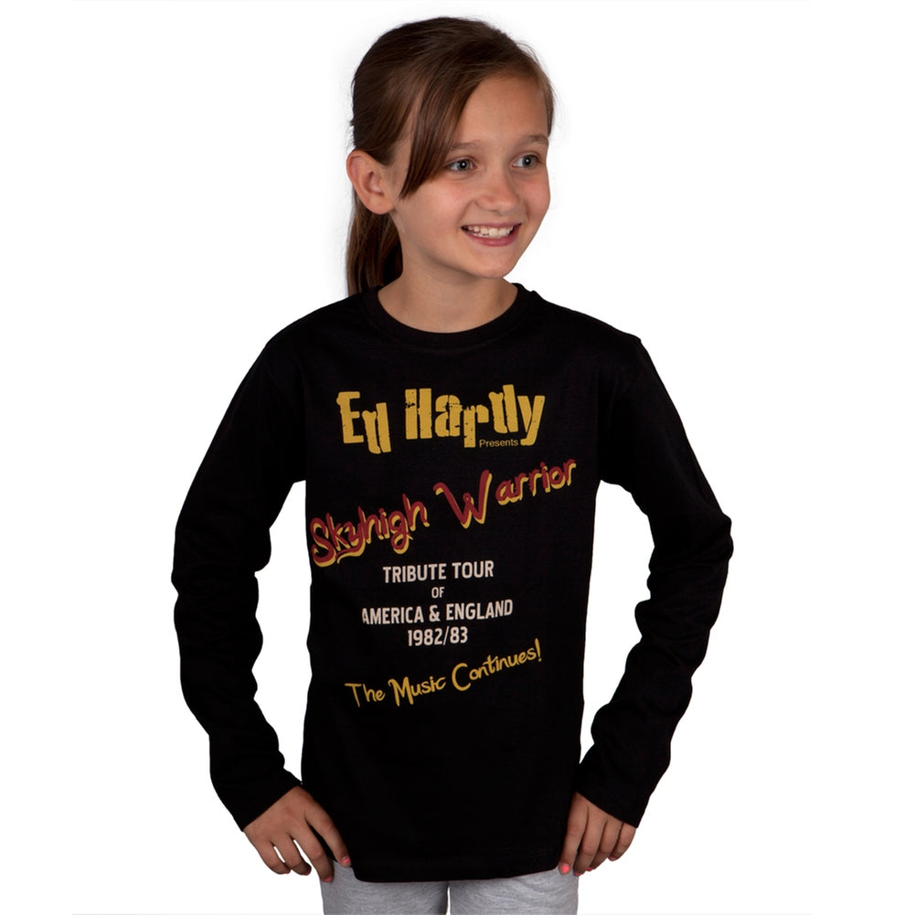 Ed Hardy - Tribute Tour 1982/83 Girls Juvy Long Sleeve T-Shirt Juvenile Long Sleeves Ed Hardy J4/5 Black 